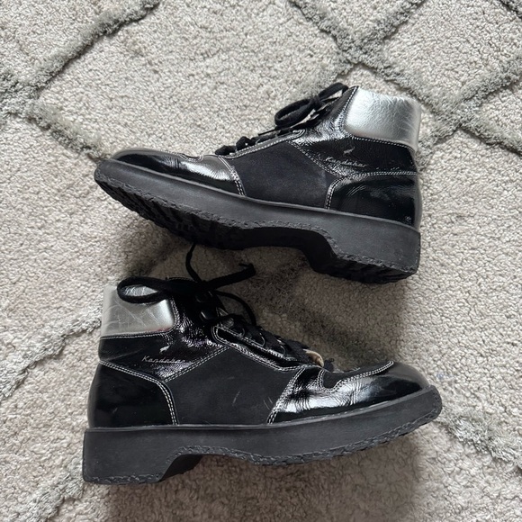 Kandahar black combat boots lace up Urban Hikers silver 38 / 7.5 - Picture 3 of 12